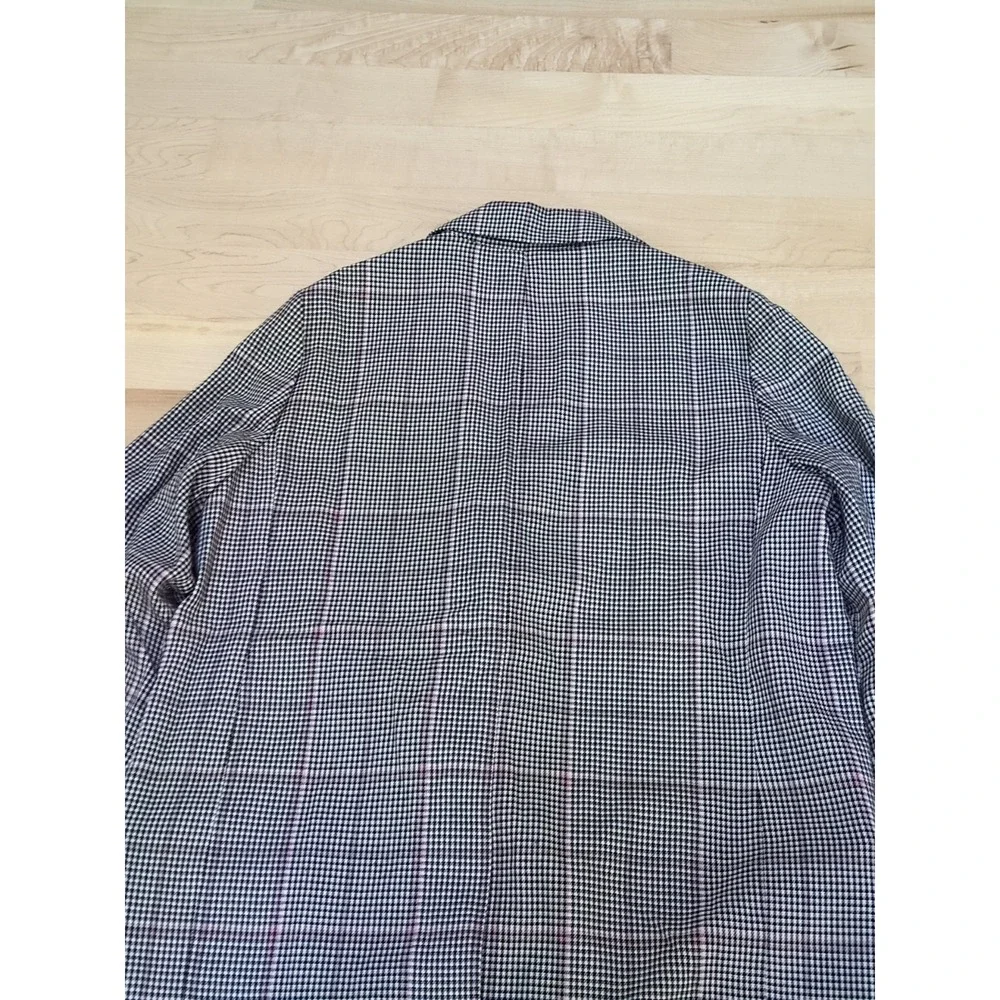 Reiss Helei Check Blazer Oversized Sz 6 Fits 10/12 Multicolor Career Business